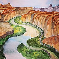 Above the Colorado. Painting by Janet Buckingham